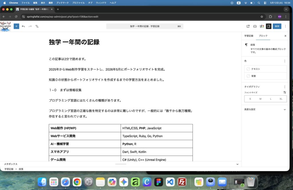 WordPress投稿画面